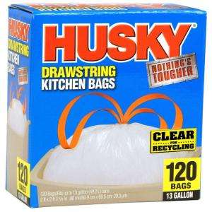Husky 13 Gallon Drawstring Trash Bags (120 Count) HK13DS120C at The 