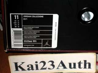 DS Air Jordan 22 & 1 Collezione Multi Color US Men Size 11  