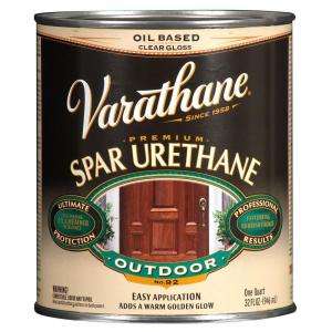 Varathane 1 Qt. Clear Gloss Oil Based Outdoor Spar Urethane 9241H at 