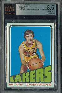 1972 73 TOPPS # 144 PAT RILEY PROOF BGS 8.5 SOLO FINEST GRADED UNIQUE 