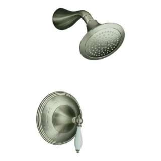  Finial Single Handle Shower Faucet Trim in Vibrant Brushed Nickel 
