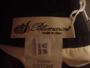 UNIQUE Blumarine cream & black long linen skirt 42/6  
