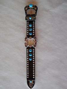 Western Rhinestone Wrist Watch, Cowgirl, Black, Lots of Bling, Quality 
