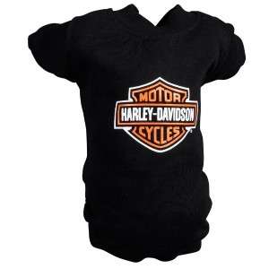 Harley Davidson Black Bar & Shield Logo Dog T Shirt XL  