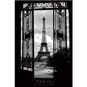 Empire 77493 Paris   Eiffelturm   schwarz weiß   Plakat Poster Druck 