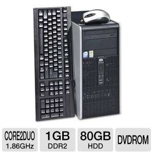 HP Compaq dc5700 Microtower Desktop PC   Intel Core 2 Duo 1.86GHz, 1GB 