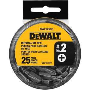 DEWALT 1 In. #2 Phillips Drywall Bits (25 Pack) DW2125CC at The Home 