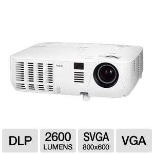 NEC NP V260 SVGA 3D Mobile DLP Projector   2600 ANSI Lumens, 800 x 600 