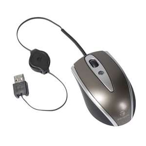 Targus AMU40US Optical Stow N Go Laptop Mouse   Retractable Cord, USB 