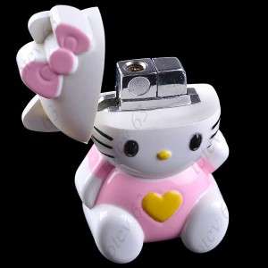 Hello Kitty Style Butane Lighter Windproof with Sound Effects  