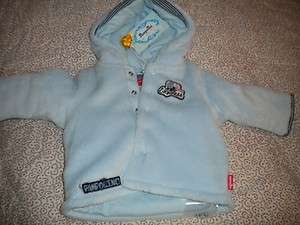 Pampolino Orient Express Pale Blue Hooded Jacket Baby Boy US 3 mos 