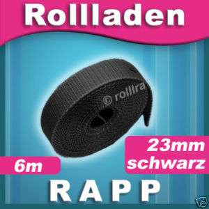 Gurt 6m Rolladengurt Rolladen Rollladen Rollo schwarz  