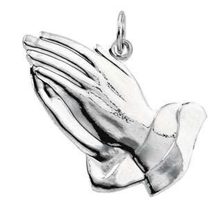 Sterling Silver Praying Hands Pendant Small Med Large  
