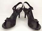   Womens shoes black leather Style & Co Brandy 10 M sandal heel t strap
