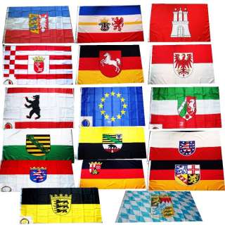 16 Fahnen Bundesländer BRD 90x150 Europa Flagge gratis  