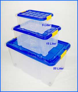 3x Aufbewahrungsbox Kunststoffbox Eurobox Stapelboxen Rollboxen m 