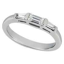 6ct Baguette Diamond Wedding Band PLATINUM Ring Women  