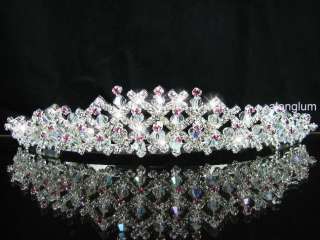 A195 1 Pink Wedding Bridal Bridesmaid Swarovski Crystal Rhinestone 