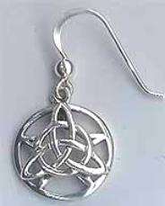 Pentagram & Triquetra Druids Amulet Earrings ~SS  