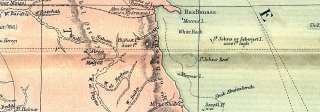 EGYPT Nile Delta & Suez Canal; Cairo, 1905 antique map  