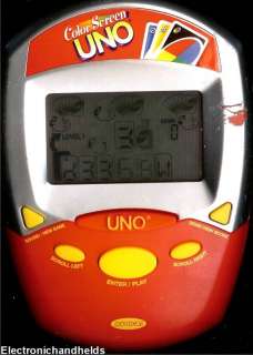 RADICA ELECTRONIC HANDHELD UNO CARD GAME LCD TRAVEL TOY  