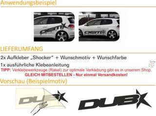E156 Shocker XXL OEM DUB Aufkleber Sticker Golf VW Audi  