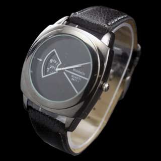 2012 Hot Selling Mens Boys Unique Leatheroid Quartz Casual Wrist Watch 