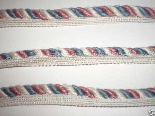 Yds   3/8 Tri Color Twisted Lip Piping/Cord   #9  