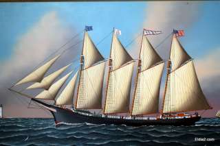 Jerome Howes Maritime painting schooner Mary hale  