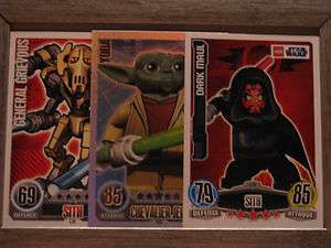Force Attax 1 + 3 Lego Star Wars Karten alle 3 seltenen Karten in 