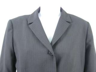 TAHARI Classic Gray Pinstripe Stretch Blazer Jacket 4  