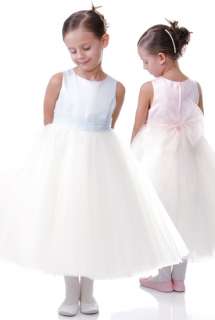 CHARMING FLOWER GIRL DRESS PAGEANT BRIDAL SIZE CUSTOM MADE NEW  