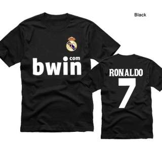 FC Real Madrid #7 RONALDO Soccer Jersey Short Sleeved T Shirts M XXL 