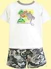 NEW Baby Boys GRAY LIZARD CAMO Size 12M Tee Shirt Shorts Clothes NWT