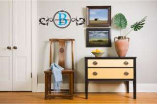 Decorative Scroll and Frame Family Vinyl Wall Word Art