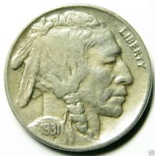 1931 S Very Fine Buffalo Nickel#6739  