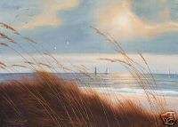 Sailboat Breezeway Seascape Ocean Canvas by Romanello  