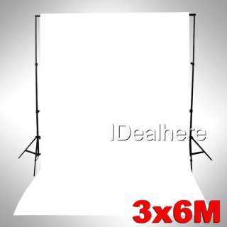 3x6m White Professional Photography Photographic Backdrop Background 