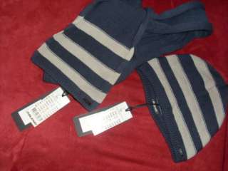 Set Schal und Mütze aus Baumwolle von BLEND *neu* blau/grau in 