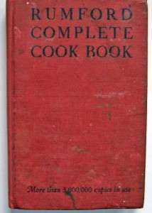 RUMFORD COMPLETE COOK BOOK 1946 ANTIQUE COLLECTIBLE COOKING BOOK 