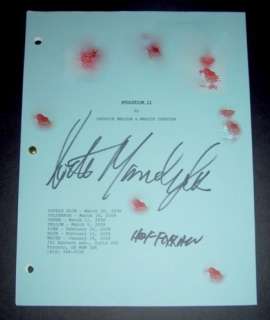 SAW 5 SCRIPT WITH ASHLEY BLOOD   AUTOGRAPHED BY COSTAS  