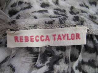 NWT Rebecca Taylor Brown Leopard Sleeveless Ocelot Tank Dress 4 $325 