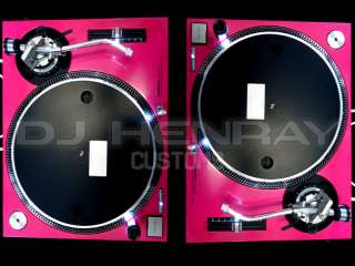 custom Hot Pink Technics SL1200 MK2s with Ultra White leds dj 
