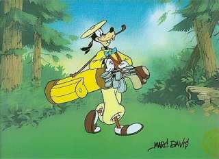 Goofy Plays Golf Hand Signed Disney Sericel COA  