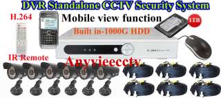   security Camera 1TB H.264 Net 8CH DVR system 420TVL Sony CCD Security