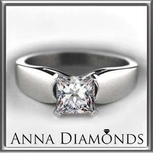 CARAT REAL PRINCESS DIAMOND SOLITAIRE ENGAGEMENT RING  