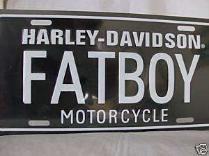 HARLEY DAVIDSON FATBOY CAR TAG LICENSE PLATE  