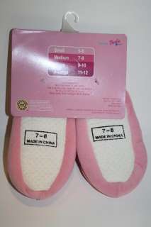  Barbie PINK Sock Top Slippers House Shoes MED 7 8 079522260490  