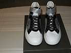   /20 High Top White Leather Black Patent Sneaker Shoes US 11 UK 10