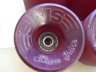 Vintage Sims Pure Juice skateboard wheels with NTN bearings Free 